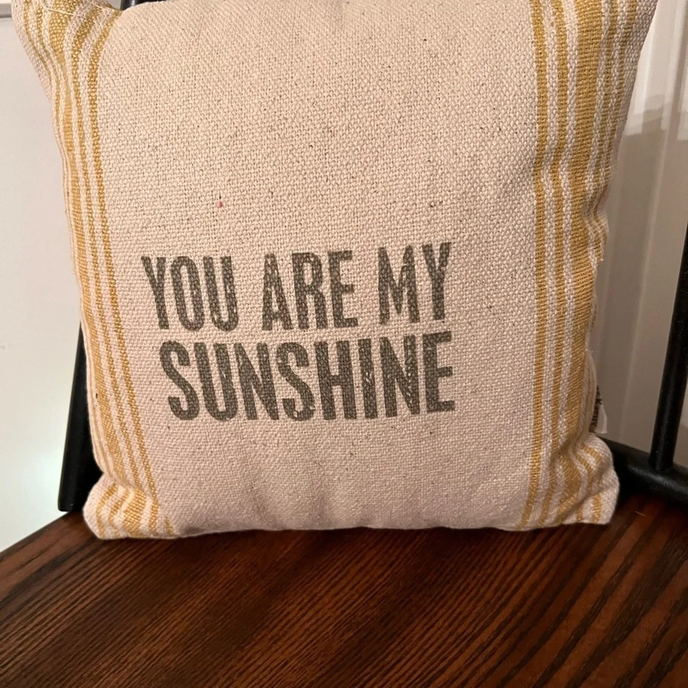 Primitives by Kathy Cream and Yellow Small Accent Pillow